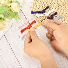 MECCANIXITY 10 Pairs Chinese Knots Frog Buttons Closure Red Sewing Buttons Fasteners For DIY Sewing Coats Cloak Sweater Bridal Costume Outfit3.54x0.47 Inch - 紅色 - 查看 6