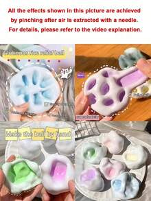 1 Randomly Colored Handmade Sticky Rice Cake Decompression Toy, Soft Sticky Rice Paste, Squeezing To Relieve Pressure, Thin Ice Skin, Plastic Sticky Rice Cake Texture, Ideal Gift For Offices, Parties, And Festivals - 1 - View 6