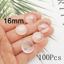 [Multiple Sizes Available] Transparent Round Glass Cabochons, High Clarity Timeless Gems, Fridge Magnets, Jewelry DIY Supplies, 30/50/100/200pcs - Clear Glass Cabochon - View 16
