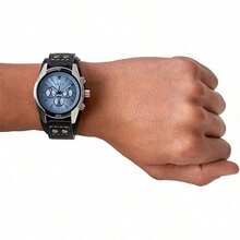 Fossil Men's Analog Watch, Black Leather Strap, Quartz Chronograph Design, Casual/Daily Style, Suitable For Modern Men, Ideal Gift CH2564