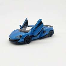 Makeda 红色合金金属超级跑车 - 可打开回力车模型 - 送给年轻人的最佳礼物 - 藍色 - 查看 5