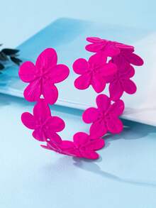 1pc Fashionable Geometric Petal Arm Cuff, Suitable For Women's Daily Wear - Flower Arm Wreath - View 7