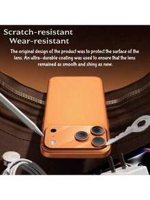 Yezodawee 适用于 17/17 Pro/17 Pro Max/17 Air 的 4 片装全新磨砂保护摄像头镜头垫，防刮膜，耐用垫片，采用耐用/优质材料，全新升级，触感顺滑，质地细腻 - 無色 - 查看 2