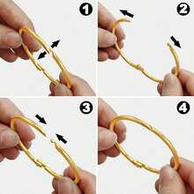 Gold Shower Curtain Hooks, Thickened Metal Material, Waterproof And Rust-Proof, Stainless Steel, Easy Installation, Anti-Slip. Suitable For Bathroom, Bedroom, Living Room, Windows, And An Ideal Choice For Home Bathroom Decor And Autumn Decoration. - Multicolor - View 4