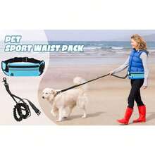 Sports Outdoor Running Waist Pack Set Pet Leash, Dog Walking Leash Set - Multicolor - View 2
