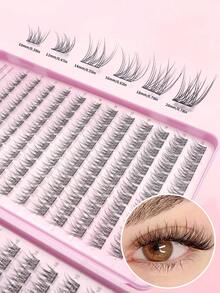 New Product Recommendation: Best-Selling 288-Piece D-Curl Single Cluster False Eyelashes, DIY Eyelash Extension Kit, Large Capacity Mixed Eyelash Clusters, Including Eyelash Glue, Setting Solution, And Eyelash Extension Tools. Convenient For Self-Application At Home, Suitable For Beginners, And Easy To Use. This Eyelash Cluster Kit Is Perfect For Various Occasions Such As Dates, Parties, Holidays, And Travel. - 粉色 - 查看 3