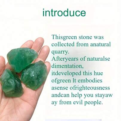 1块100克香石，可“驱邪避凶”，天然绿色矿物：构建幸福家庭、改善人际关系的必备品——适用于家庭主妇、职场人士以及任何需要避邪避凶的环境。形状不对称，由天然矿物制成。