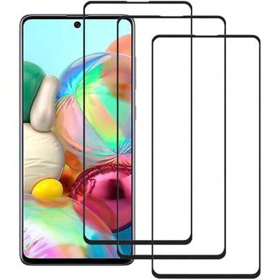 for  Galaxy A71 y A72 y A73 y  M51 y M52 5G y M53 5G y A21 y M62 y F62 y Moto Edge X30 5G y Redmi K40 Gaming y Redmi K50 Gaming 5G y Mi  11t y Mi 11T Pro y  Mi o F3 GT 5G y  Mi o F4 GT 5G y  Mi  X3 GT 5G Screen Protector (3 Unidades) Cristal Templado Protector de Pantalla Mica Negro,39231048