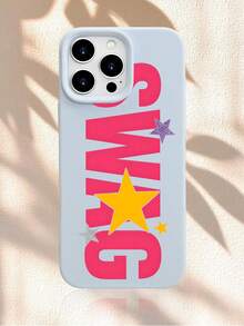 Y2K Aesthetic Pink "SWAG" Letter Printed TPU Phone Case, Candy Colored Skin Friendly Protective Case, Suitable For IPhone 17 16 15 14 13 12 11, Fashionable Daily Necessities And Gifts For Girls, Suitable For Minimalist Aesthetics Enthusiasts Of Generation Z And Fashion Enthusiasts - 黃色 - 查看 5