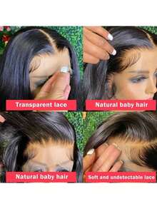 34 Inch Lace Front Wigs Human Hair Pre Plucked Body Wave Glueless Wigs Human Hair For Black Women Body Wave Lace Front Wigs 13x4 Human Hair Lace Front Wigs 200% Density Highlight 13x4 Human Hair Lace Front Wigs Natural Black - SNatural - 查看 8