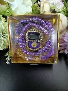 1 Set Islamic Gift Set (3 Pcs) - Digital Tasbih Counter (Max Count 99999), 99pcs Muslim 6mm Beads, Elegant Gold Gift Box - Muslim Gift Suitable For Various Occasions - Multicolor - View 14