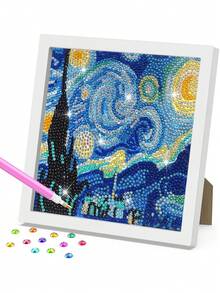 1 套 DIY 无框钻石画 卡通风景 钻石刺绣 家居装饰挂画