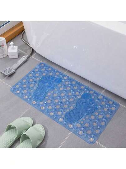 1 Pieza Alfombrilla Antideslizante para Baño con Ventosas y Relieve de Masaje – Tapete de Ducha de PVC, Uso Diario, Ideal para Ducha, Baño y Piscina