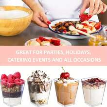 10/25/50pcs 5oz Dessert Cups, Mousse Cups, Ice Cream Cups, Jelly Cups, Birthday Cake Baking Containers, Yogurt Pudding Cups, Party Cups, Suitable For Western Restaurant Desserts, Cafe Pairings, Coffee Mousse , Great For Birthday Parties, Weddings, Holidays - Multicolor - View 4