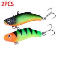 HENGJIA 2Pcs Winter Ice Fishing Lure 7cm 17g Sinking Wobbler Artificial Soft VIB Vibration Bait Crankbait Bass Trout Carp Fishing - Multicolor - View 14