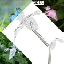 Lámpara solar para jardín, patio, césped, camino, flores, decoración de cama, figurita, colibrí con iluminación de paisajismo y cambio de color - Varios colores - Ver 1
