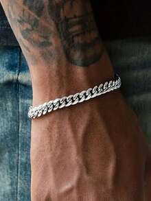 1件装304不锈钢麒麟图案手链，情侣饰品，父亲节礼物，学校主题，低过敏性