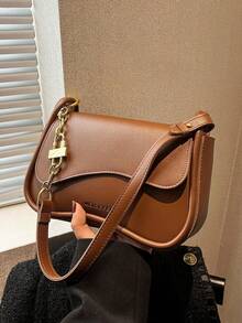 New Fashionable Versatile One Shoulder Diagonal Crossbody Bag For Women - Brown - View 5