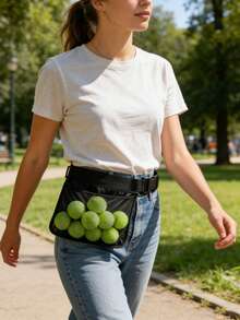 1pc Tennis Bag Storage Bag, Pickleball Bag, Portable Ball Bag, Tennis Ball Picker Bag, Ball Storage Bag, Tennis Bag - Multicolor - View 6