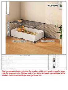 Hamster Cage, Luxury Large Villa Style Cage With Golden Wire Branches For Home Use, Chicken Raising And Observation