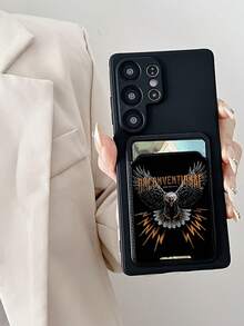 1个黑色TPU极简纯色二合一卡包，彩色涂鸦老鹰图案软硅胶防震全包手机壳，兼容安卓/OPPO/17/16/15/14/13/12/11/7/8/XR/XS/Plus/Pro/Pro Max/Mini/Air/Galaxy A51 4G/A52/A52s 5G/S23 Ultra，适合作为礼物送给朋友、家人、女朋友、男朋友，是节日送礼的完美之选。 - 彩色 - 查看 1