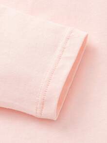 Balabala Girls' Warm Underwear Set, Soft Cotton Comfortable Base Layer Pajama Set, Spring/Autumn - Pink - View 12