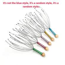 1/2个12指头部按摩器，头部抓挠头皮按摩器，用于放松和身体刺激的头皮按摩器 - 彩色 - 查看 11