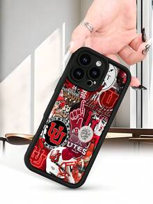 Selected Fashionable Utah University Ute Team Pattern Printed Products, Complete Set Of Mixed Color Phone Cases, Applicable Models I7PROMAX/I7 AR/15ProMaX/16PROMAX/GalaxyS22/23/S24/S23Plus/S24-Utra It Is A Daily Commuting Essential, Suitable As A Mother's Day Gift, Independence Day Gift, Valentine's Day Gift, Or Birthday Gift For Family And Friends - 黑色 - 查看 4