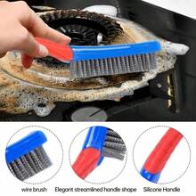 2支装重型不锈钢丝刷 - 防滑人体工学手柄，用于去除锈迹/油漆/焊渣 | 工业金属加工工具，2026新年必备，焊接配件套装，耐用建筑刷，无需组装金属清洁剂 - 彩色 - 查看 5