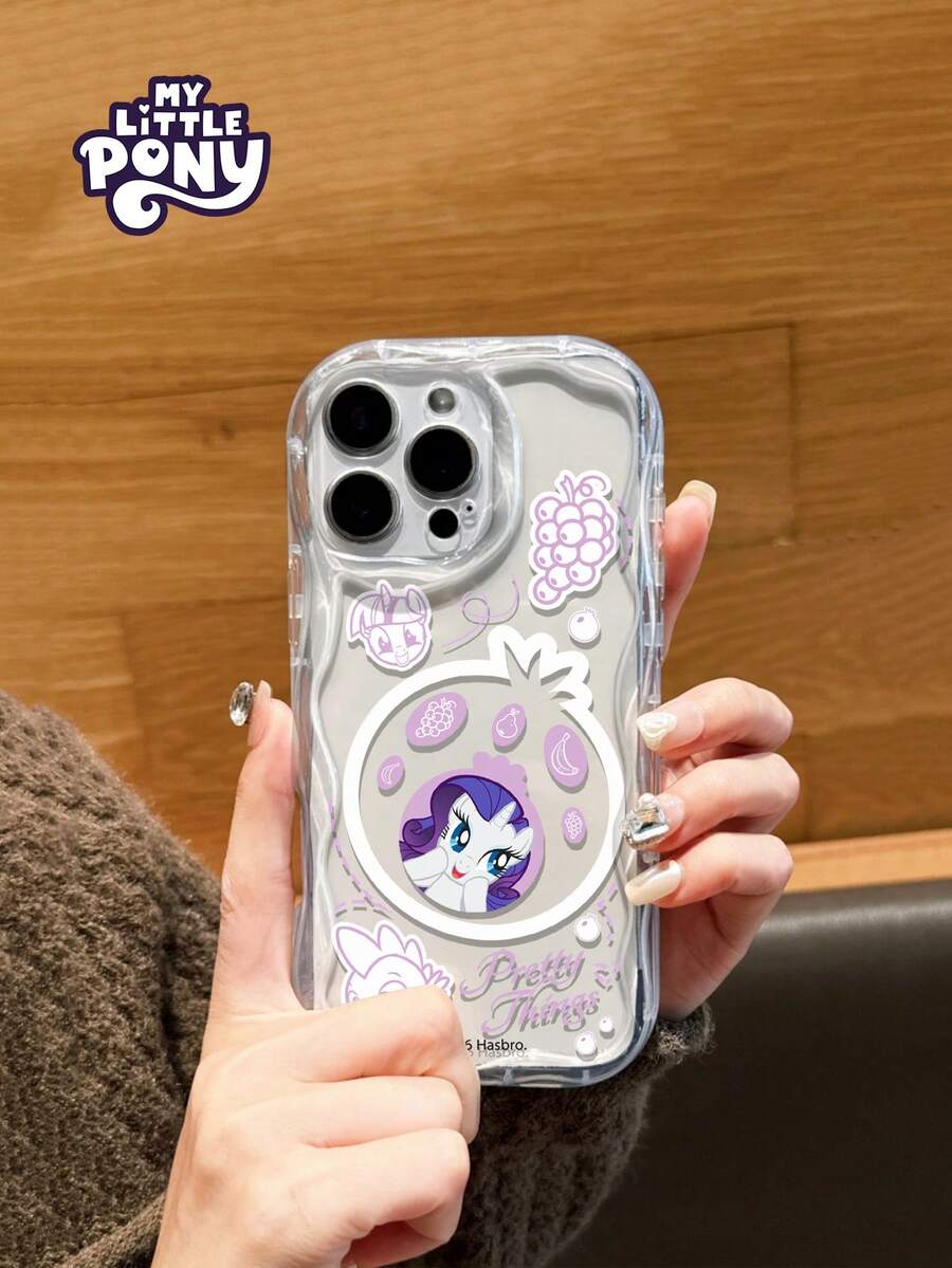 MY LITTLE PONY Official Genuine Phone Case, Cream Texture Transparent Shockproof Anti-Scratch Phone Case Compatible With Iphone 17, 17 Pro, 17 Pro Max, 11, 12, 13, 14, 15, 16 Pro, 16 Pro Max, 14 Plus, 15 Plus, 16 Plus, XR, XS Max, Women Exclusive Phone Case - Clear - View 1