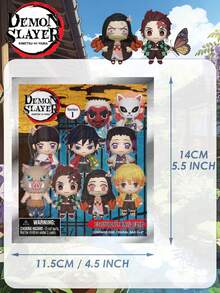 3个官方授权的鬼灭之刃盲盒，3D动漫人物钥匙扣，神秘袋夹，可爱灶门炭治郎、灶门祢豆子、我妻善逸、嘴平伊之助、炼狱杏寿郎动漫人物玩偶，随机一个盲盒钥匙扣礼品 - MN-74505-3pcs - 查看 2