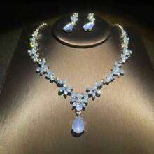 1 Set Elegant Women's Jewelry Set, Necklace & Earrings 3 PiecesSuitable For Bride, Wedding, Banquet, Formal Occasions - Jewelry Set - View 13