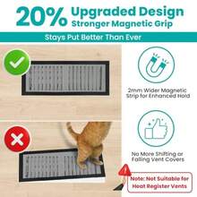 Efforest Floor Vent Covers Magnetic - 6 Pack Air Vent Filters Mesh Screen Dust Filter Vent Register Deflectors For Home HVAC AC Grilles And RV Vents - Strong Hold Washable 4x10 Inch - 5.5x12 Inch - View 3