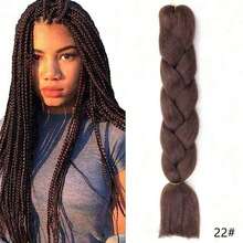 60cm Extra Large Synthetic Yaki Braid Wig For Women, High-Temperature Fiber Material, Colorful, Suitable For DIY Styling, Cosplay And Parties, Ideal Christmas And New Year Gift - Multicolor - View 15