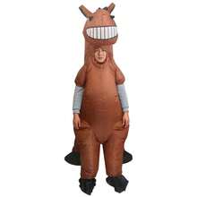 1pc Walking Horse Inflatable Costume - Unisex Full Body Heart Themed Novelty Costume, Suitable For Halloween, Carnival, Christmas And Various Events/Parties - Active Horse - View 2