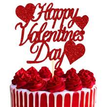 10pcs Shiny Red Heart "Happy Valentine's Day" Cake Toppers, For Valentine's Day Decorations, Wedding Decor, Party Supplies, Suitable For Weddings, Valentine's Day, Birthdays, Anniversaries, Engagements And Parties, As Well As Valentine's Day Party Decorations, Applicable To Party Celebrations, Cake Accessories, Cake Decorations, Home Decor, Birthday Celebrations And Party Supplies, Party Decorations, Party Supplies, Cake Decorations And Cake Toppers - Multicolor - View 5