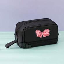 Pink Bow Pencil Pouch Cute Large Pencil Case Organizer Multifunctional Big Capacity Pencil Pouch With 3 Compartmens, Aesthetic School Supplies Pencil Bag For Office Travel Men Women Pull-Out Large-Capacity Pen Bag With Shoelace Handle,Back To School Supplie Essentials Office Supplies Valentine's Day Gifts,Stationery - Multicolor - View 16