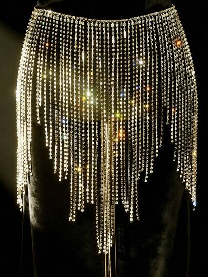 Waist Chain; Sexy, Glittering, Tassel, Crystal Skirt, Belly Dance, Body Chain, Performance Accessories, Western And European