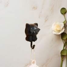 Rotating Glasses Cat Wall Hook - Cute Black Cat Adhesive Hook, Suitable For Keys, Coats, Fashion Glasses, No-Drill Adhesive Hook, Fun Cartoon Decoration, Can Bear 11.02 Pounds - Màu tím - Xem 8