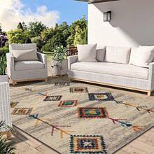 1pc Geometric Diamond Pattern Rug. Velvet Fabric, Approx. 850g, 0.6cm Thick. Durable, Anti-Slip, Easy To Clean. Available In Multiple Sizes. Suitable For Kitchen, Living Room, Dining Room, Bedroom, Balcony, Bathroom, Study, And More. An Ideal Home Decor Choice. - Multicolor - View 9