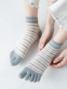 3 Pairs Men's Casual Striped Letter Slogan Ankle Socks, Breathable, Odor-Resistant, Comfortable, Suitable For Spring, Summer, All Seasons