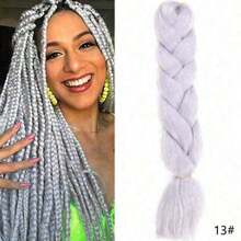 60cm Extra Large Synthetic Yaki Braid Wig For Women, High-Temperature Fiber Material, Colorful, Suitable For DIY Styling, Cosplay And Parties, Ideal Christmas And New Year Gift - Multicolor - View 33