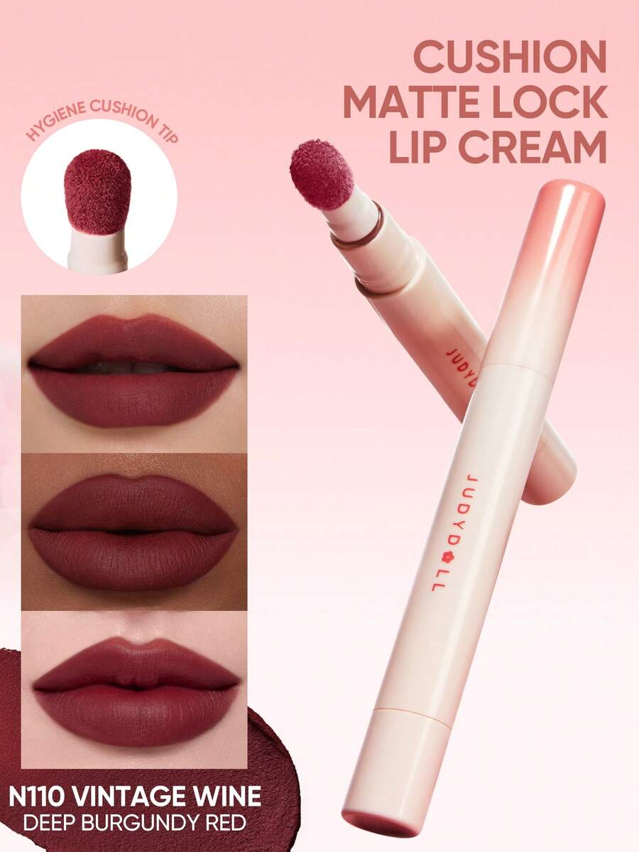 JUDYDOLL 气垫哑光唇釉，海外哑光唇釉，24小时持久不脱妆，防水，滋润哑光妆效，抚平唇纹，小众品牌，使用方便 - N110 VINTAGE WINE - 查看 1
