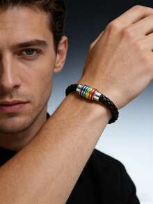 Men String Bracelets - Leather Bracelet - View 12