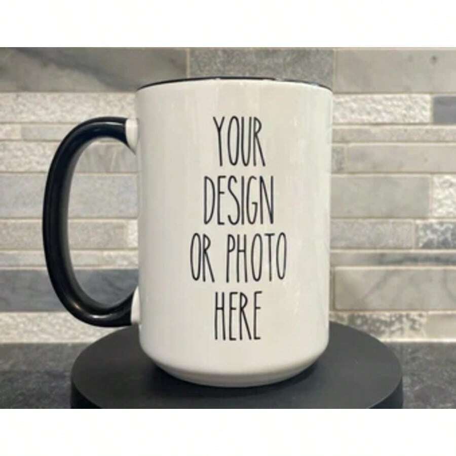 Personalized Coffee Mug: Custom Text Gift With Text Or Photo - Main Color Of the Picture - View 1