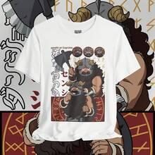 Senshi Dungeon Meshi Tee - Dwarf Chef Warrior Anime Nordic Style T Shirt, Adventure Cooking Unisex Jersey Short Sve Top, Senshi Dungeon - 款式12 - 查看 1