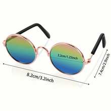 1 Or 2 Pairs Funny Resin Pet Sunglasses, Hip Hop Style, Personalized Solid Color, Large Frame Design, Stylish Pet Glasses Suitable For Cats And Dogs, For Daily Photos And Street Shooting - Multicolor - View 7