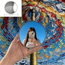 1个旅行自拍凸面镜，广角玻璃镜，小圆镜，可用于记录脚印，手持摄影道具，适合户外旅行摄影和家居装饰 - 彩色 - 查看 14