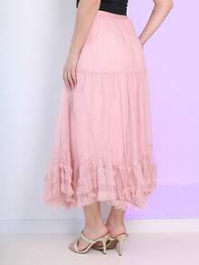 Princess Tulle Skirt With The Best Quality On The Market, 2 Layers Of Tulle And 1 Layer Of Lining WK-87 - 粉色 - 查看 4