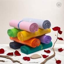 100pcs/Pack Thick PE Waterproof Purple High Adhesive Universal Packing Express Bags - Purple - View 5